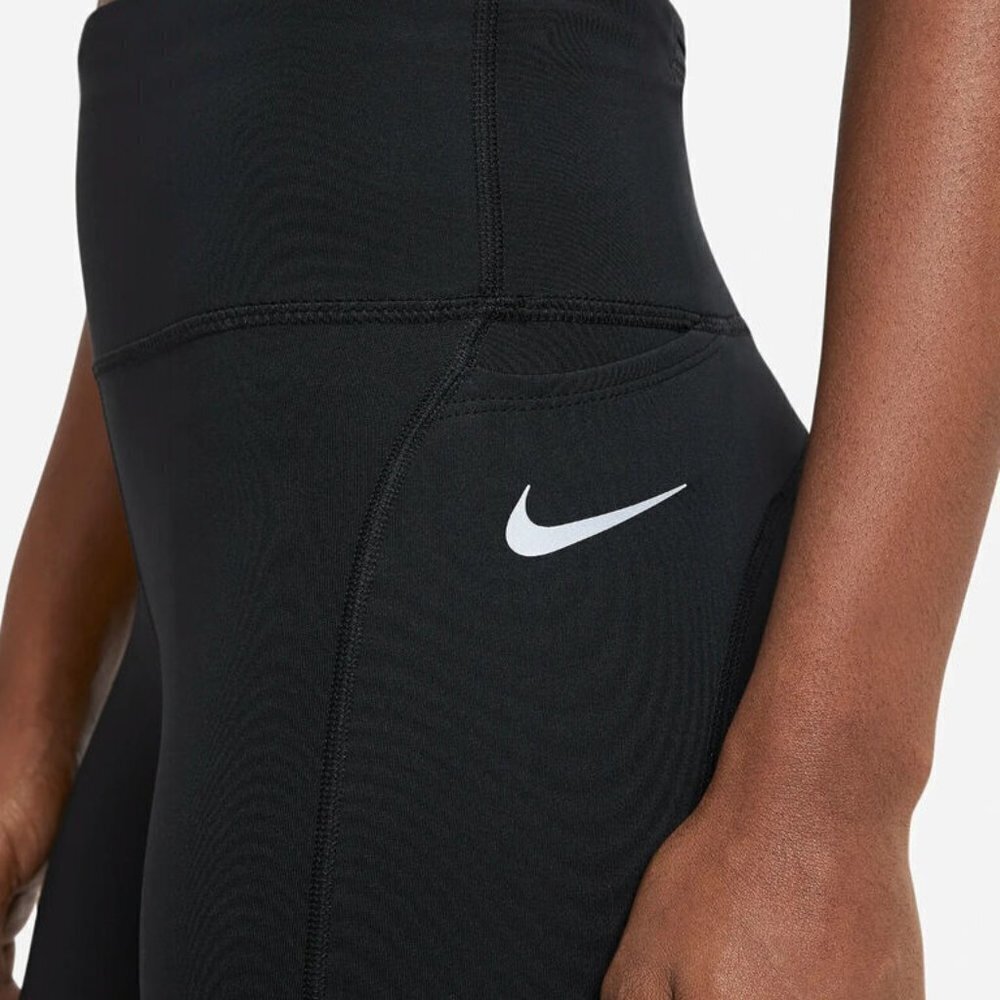 Nike Fast Women's Leggings Sports black  Meduim Mid-Rise Crop Running - Picture 10 of 11
